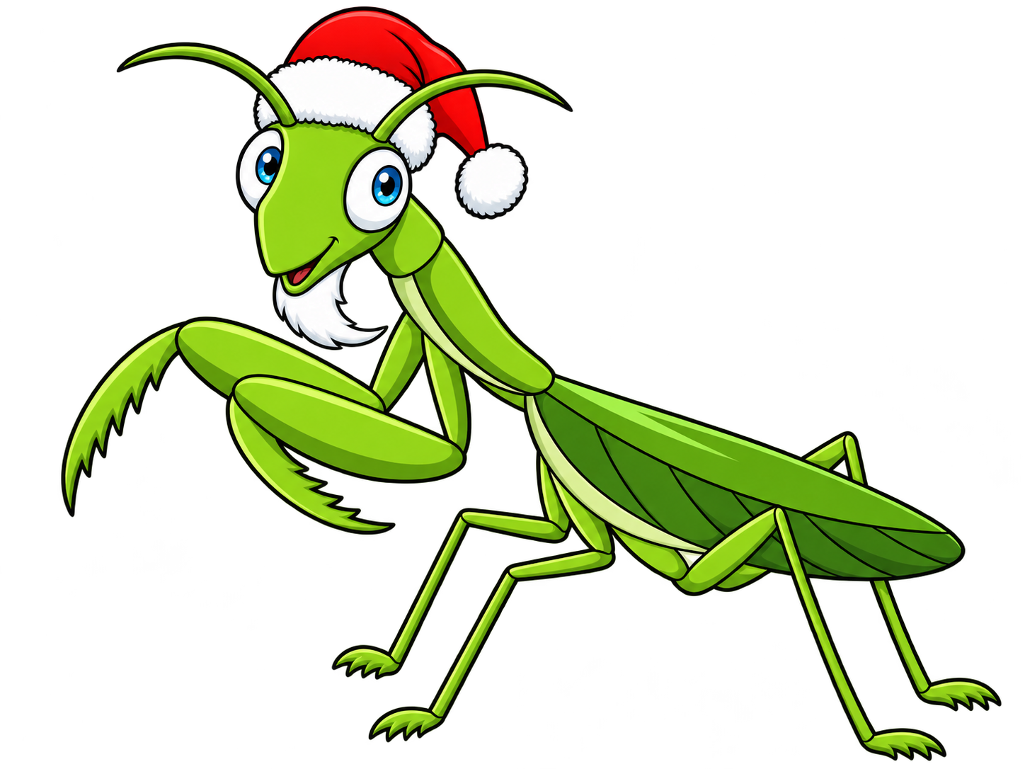 Manta Claus, the winter spirit of Manta Land, in approved artwork